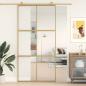 Preview: ARDEBO.de - Schiebetür Golden 102,5x205 cm ESG-Klarglas und Aluminium
