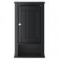 Preview: Bad-Wandschrank BERG Schwarz 40x27x71,5 cm Massivholz Kiefer