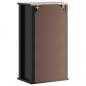 Preview: Bad-Wandschrank BERG Schwarz 40x27x71,5 cm Massivholz Kiefer