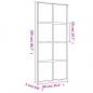 Preview: Schiebetür Golden 90x205 cm Matt ESG-Glas und Aluminium