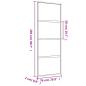 Preview: Schiebetür Golden 76x205 cm Matt ESG-Glas und Aluminium