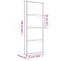 Preview: Schiebetür Golden 76x205 cm Matt ESG-Glas und Aluminium