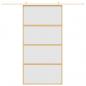Preview: Schiebetür Golden 102,5x205 cm Matt ESG-Glas und Aluminium