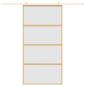 Preview: Schiebetür Golden 102,5x205 cm Matt ESG-Glas und Aluminium