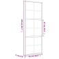 Preview: Schiebetür Golden 76x205 cm Matt ESG-Glas und Aluminium