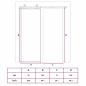 Preview: Schiebetür Golden 76x205 cm Matt ESG-Glas und Aluminium