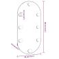 Preview: Spiegel mit LED-Leuchten 80x40 cm Glas Oval