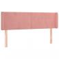 Preview: LED Kopfteil Rosa 147x16x78/88 cm Samt
