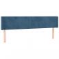 Preview: LED Kopfteil Dunkelblau 163x16x78/88 cm Samt