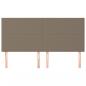 Preview: Kopfteile 4 Stk. Taupe 80x5x78/88 cm Stoff