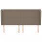 Preview: Kopfteil mit Ohren Taupe 163x23x118/128 cm Stoff