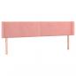 Preview: LED Kopfteil Rosa 183x16x78/88 cm Samt