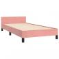 Preview: Bettgestell mit Kopfteil Rosa 90x190 cm Samt