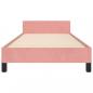 Preview: Bettgestell mit Kopfteil Rosa 90x190 cm Samt