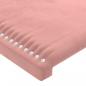 Preview: Bettgestell mit Kopfteil Rosa 90x190 cm Samt