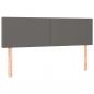 Preview: Boxspringbett mit Matratze Grau 140x190 cm Kunstleder