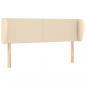 Preview: Kopfteil mit Ohren Creme 147x23x78/88 cm Stoff