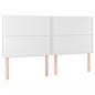 Preview: LED Kopfteil Weiß 180x5x118/128 cm Kunstleder