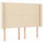 Preview: Boxspringbett mit Matratze Creme 140x200 cm Stoff