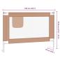 Preview: Kleinkind-Bettschutzgitter Taupe 100x25 cm Stoff