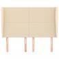 Preview: Kopfteil mit Ohren Creme 147x23x118/128 cm Stoff
