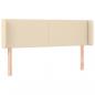 Preview: Kopfteil mit Ohren Creme 147x16x78/88 cm Stoff