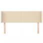 Preview: Kopfteil mit Ohren Creme 147x16x78/88 cm Stoff