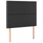 Preview: LED Kopfteil Schwarz 90x5x118/128 cm Kunstleder 