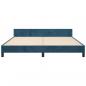 Preview: Bettgestell mit Kopfteil Dunkelblau 160x200 cm Samt