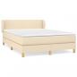 Preview: Boxspringbett mit Matratze Creme 140x200 cm Stoff