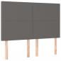 Preview: Boxspringbett mit Matratze Grau 140x190 cm Kunstleder