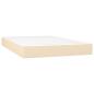 Preview: Boxspringbett mit Matratze & LED Creme 120x200 cm Stoff