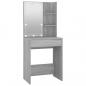 Preview: Schminktisch-Set mit LED Grau Sonoma Holzwerkstoff