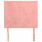 Preview: Kopfteile 2 Stk. Rosa 80x5x78/88 cm Samt