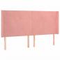 Preview: LED Kopfteil Rosa 183x16x118/128 cm Samt