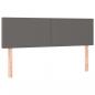 Preview: Boxspringbett mit Matratze Grau 140x190 cm Kunstleder