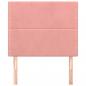 Preview: Kopfteile 2 Stk. Rosa 90x5x78/88 cm Samt