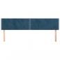 Preview: Kopfteile 2 Stk. Dunkelblau 90x5x78/88 cm Samt