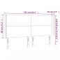 Preview: LED Kopfteil Creme 163x16x118/128 cm Stoff