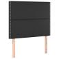 Preview: Boxspringbett mit Matratze Schwarz 80x200 cm Kunstleder