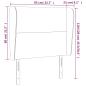 Preview: Kopfteil mit Ohren Dunkelgrau 83x23x118/128 cm Stoff