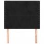 Preview: Kopfteile 2 Stk. Schwarz 100x5x78/88 cm Samt