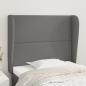 Preview: ARDEBO.de - Kopfteil mit Ohren Grau 83x23x118/128 cm Kunstleder
