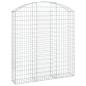 Preview: Gabione mit Hochbogen 150x30x160/180 cm Verzinktes Eisen