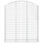 Preview: Gabione mit Hochbogen 150x30x160/180 cm Verzinktes Eisen