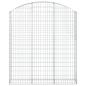 Preview: Gabione mit Hochbogen 150x30x160/180 cm Verzinktes Eisen