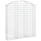 Preview: Gabione mit Hochbogen 150x30x160/180 cm Verzinktes Eisen