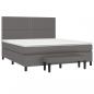Preview: Boxspringbett mit Matratze Grau 180x200 cm Kunstleder