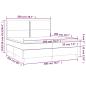 Preview: Boxspringbett mit Matratze & LED Schwarz 200x200 cm Samt