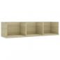 Preview: CD-Wandregal Sonoma-Eiche 75x18x18 cm Holzwerkstoff
